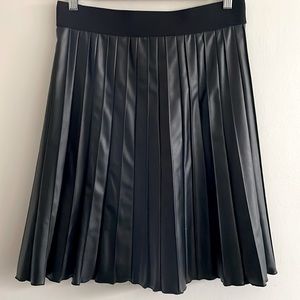 Alfani Faux Leather Pleated Skirt